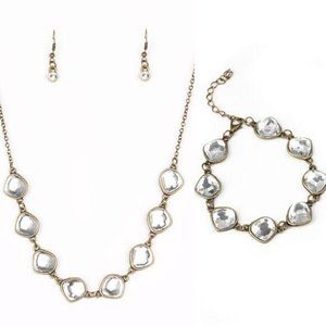 3 Pc Set The Imperfectionist Brass Necklace Set